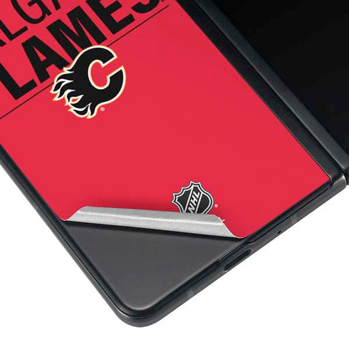 NHL Calgary Flames Lineup Galaxy Z Fold3 5G Skin
